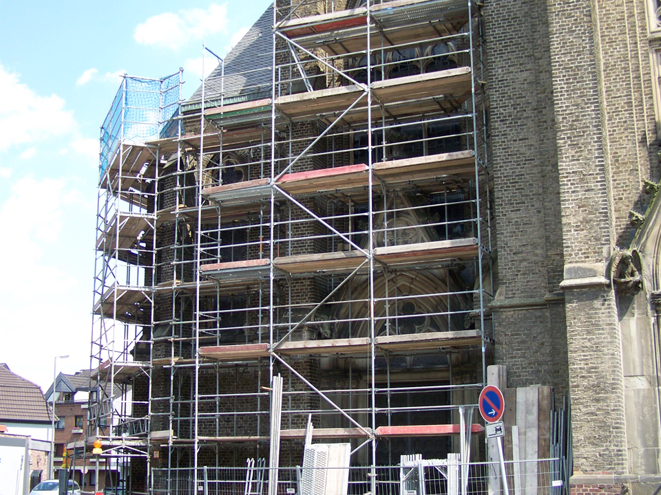 Einrüstung der Kapelle im Juni 2009